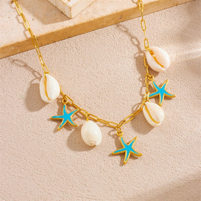 Seashell starry necklace