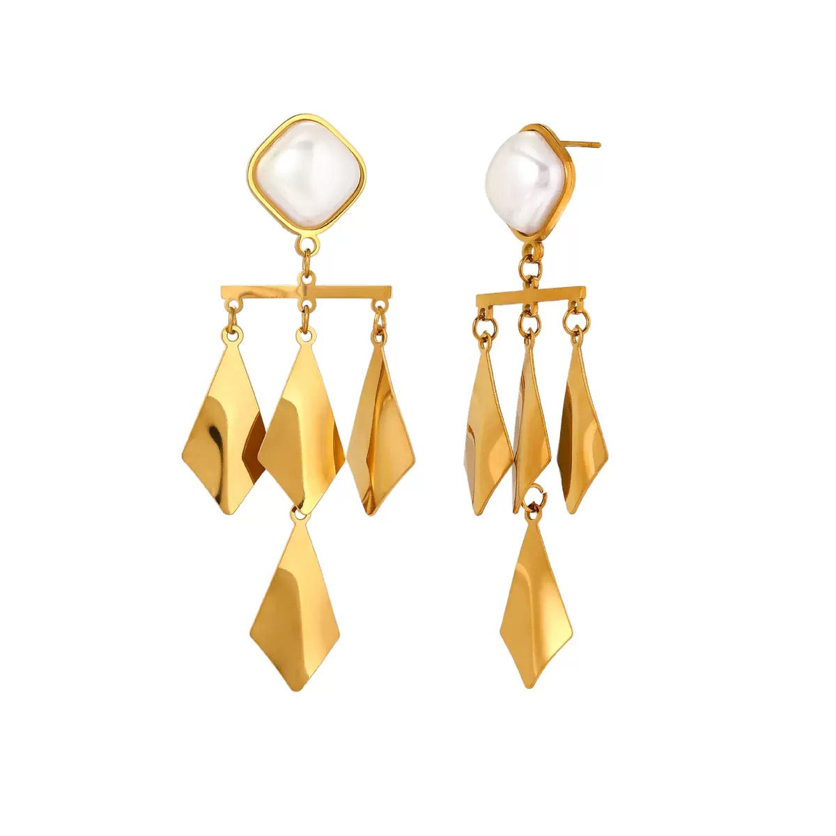 Golden Cascade Pearl Set