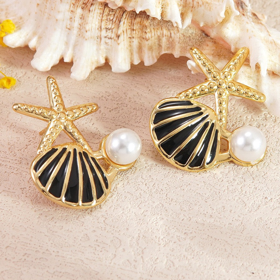 Shell & Star Studs