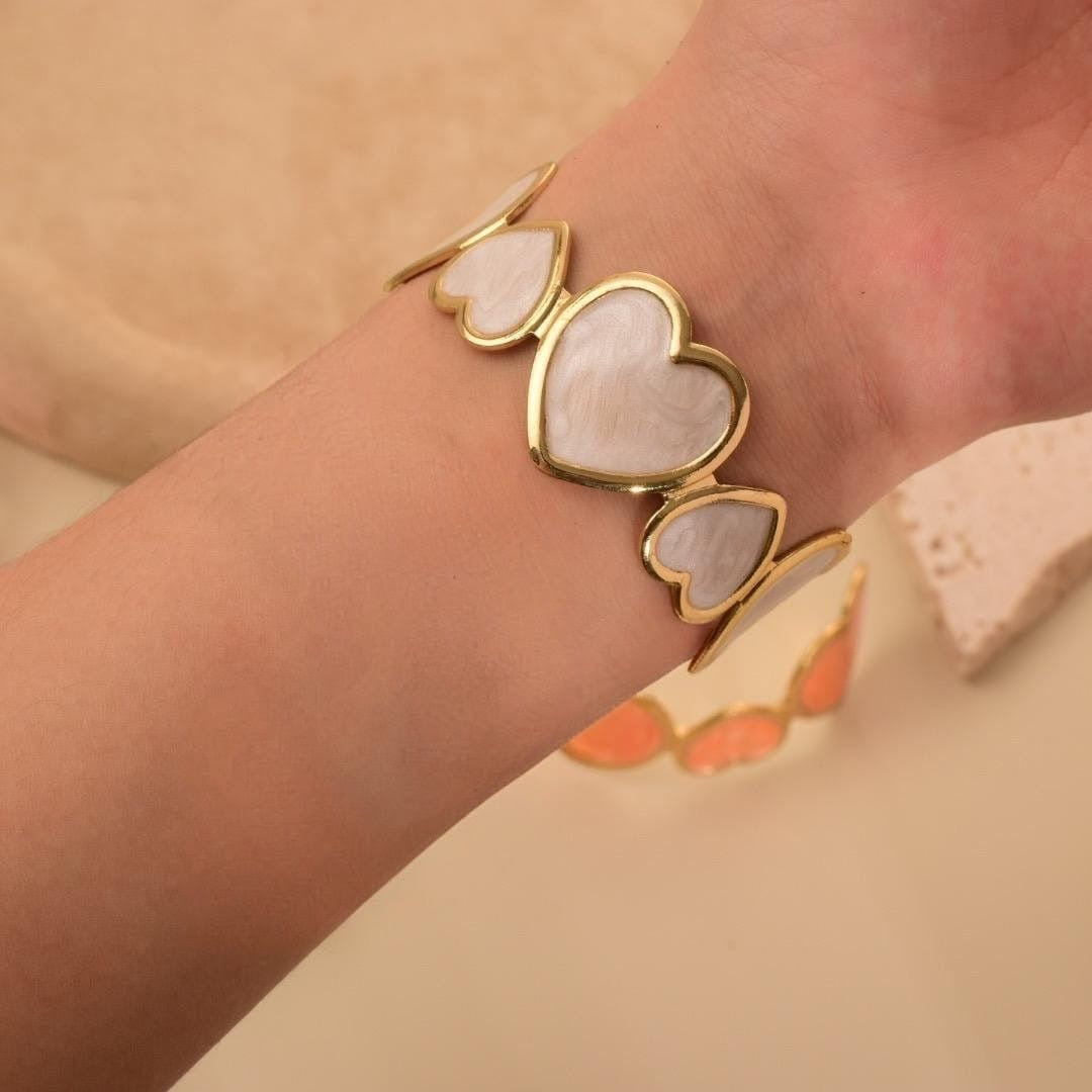 White Heart Cuff