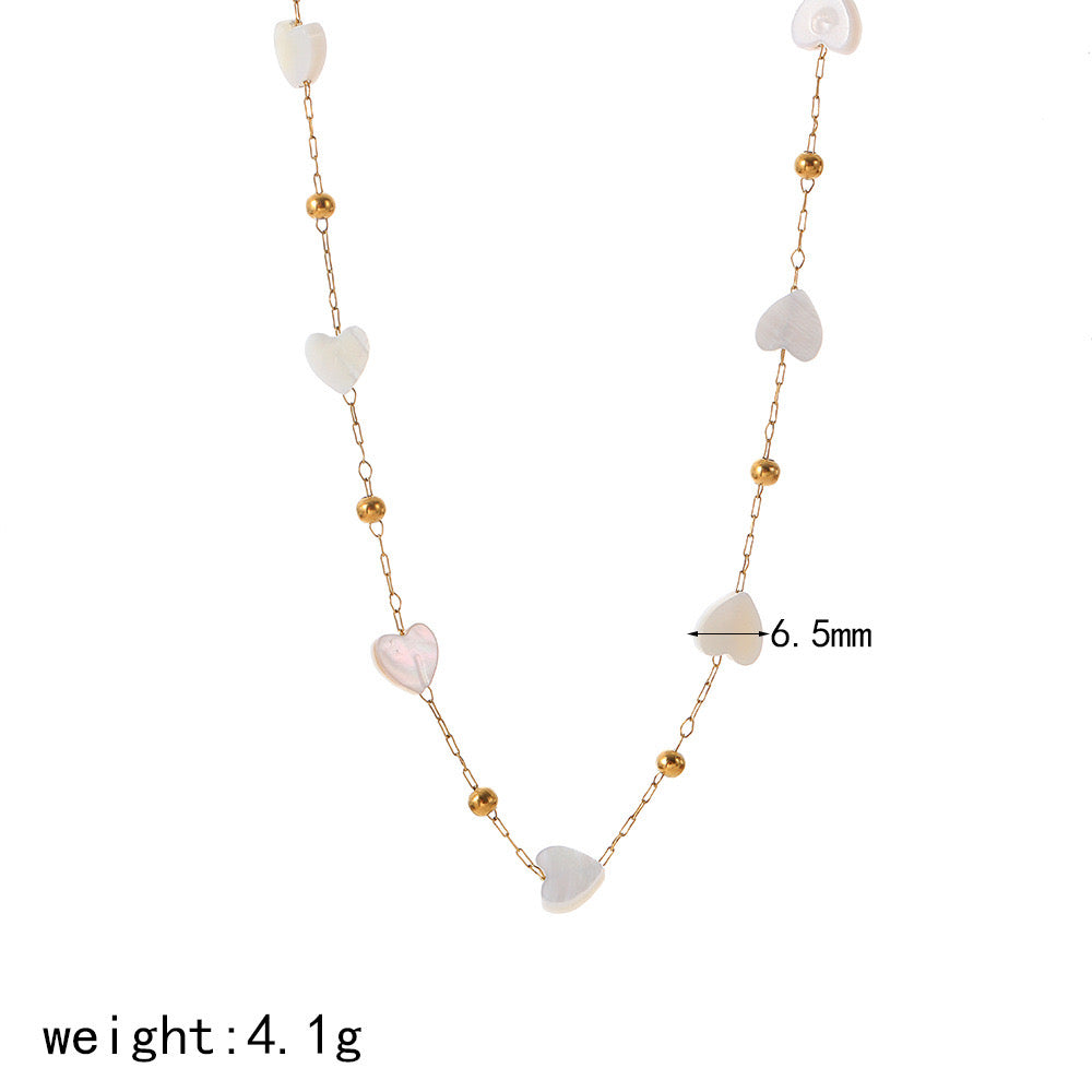 White Heart Link Chain