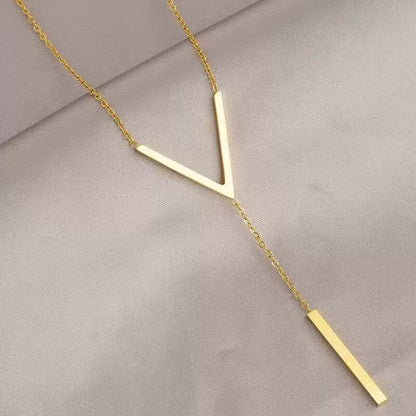 Bar Drop Y Necklace