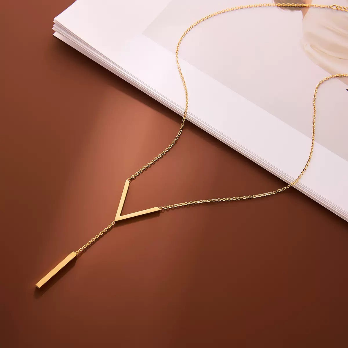 Bar Drop Y Necklace