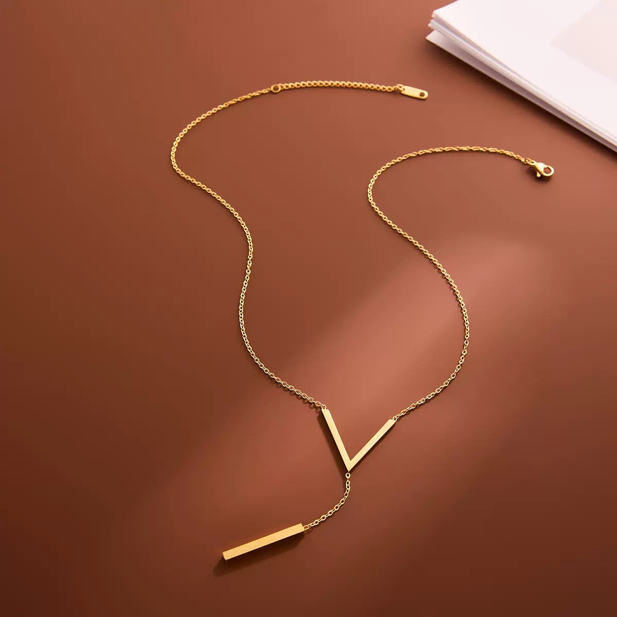 Bar Drop Y Necklace