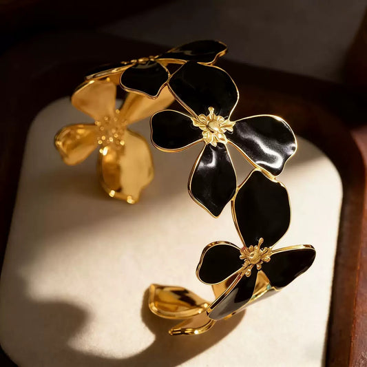 Black Floral Cuff