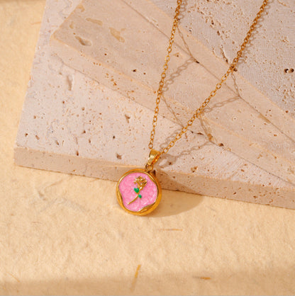 Blush Rose Golden Necklace
