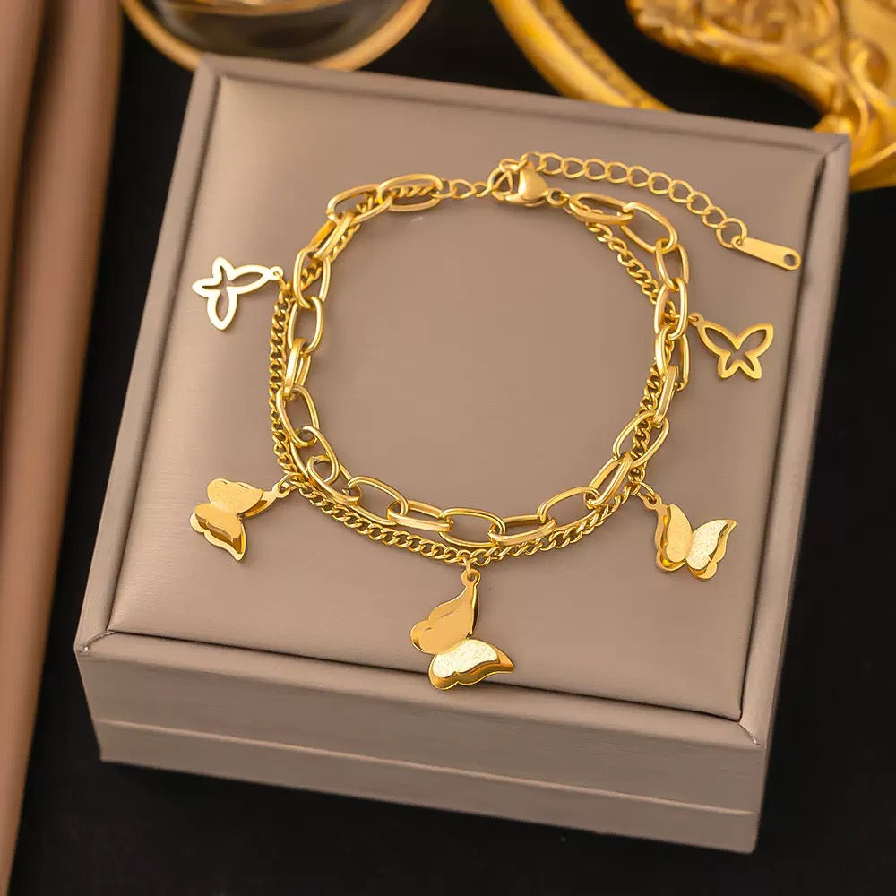 Butterfly Charm Bracelet