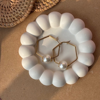 Celeste Pearl Hoops