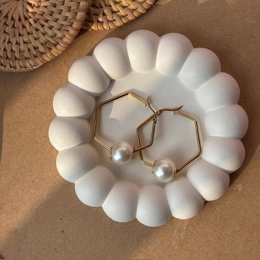 Celeste Pearl Hoops