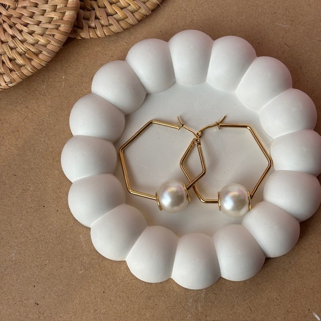 Celeste Pearl Hoops
