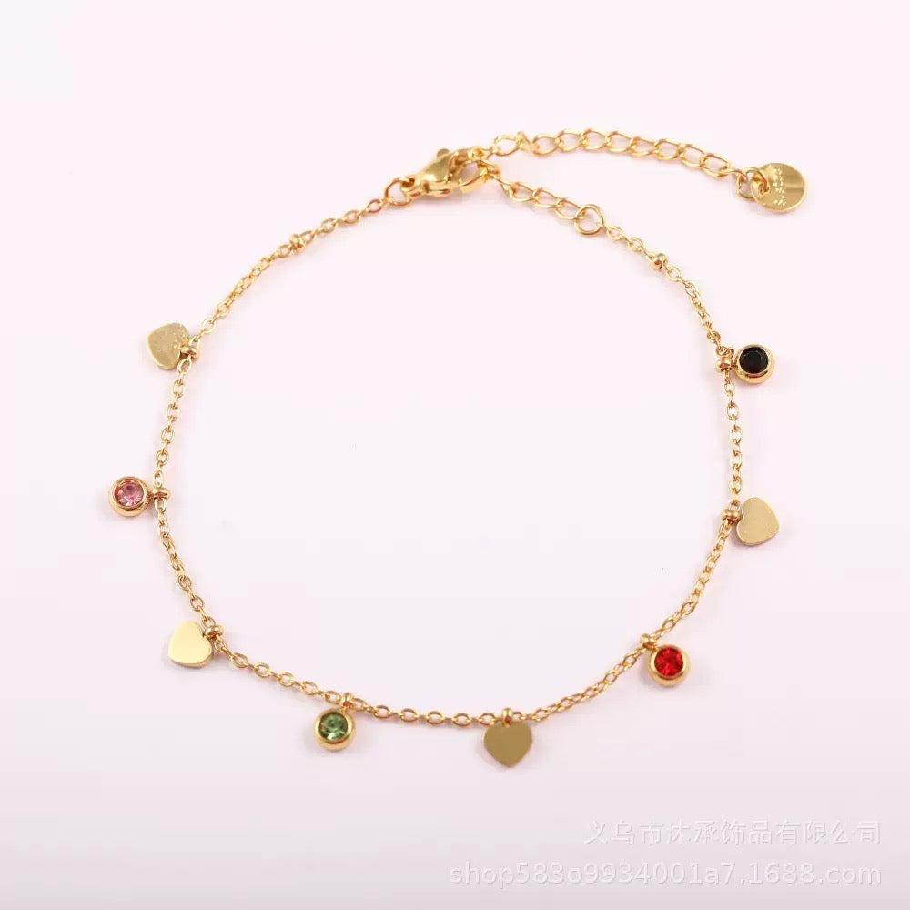 Colorful Round Charm Bracelet