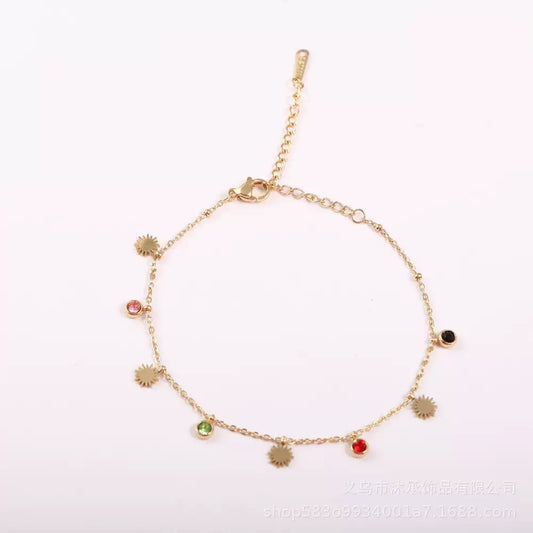 Colorful Sun Charm Bracelet