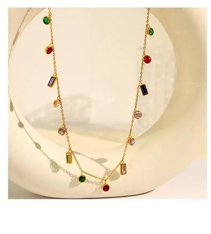 Crystal studded necklace