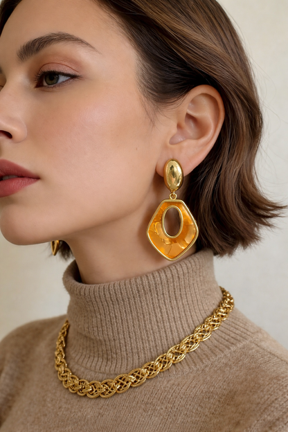 Elegant Amber Earrings