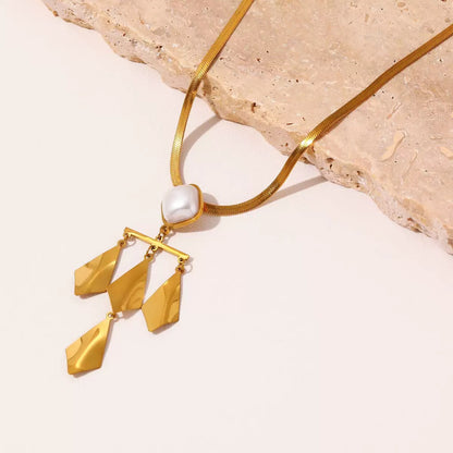 Golden Cascade Pearl Set