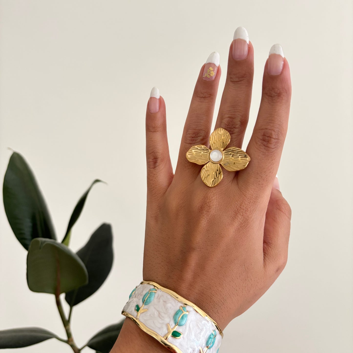 Golden Flower Ring