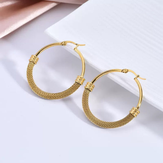 Golden Orbit hoops