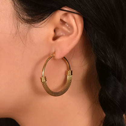 Golden Orbit hoops