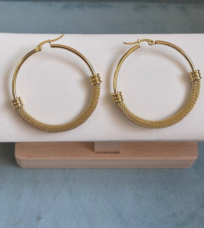 Golden Orbit hoops