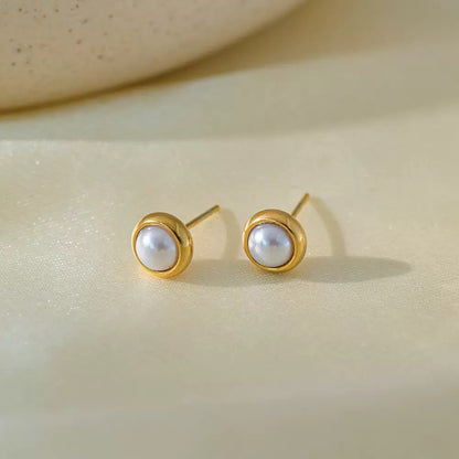 Golden Pearl Studs