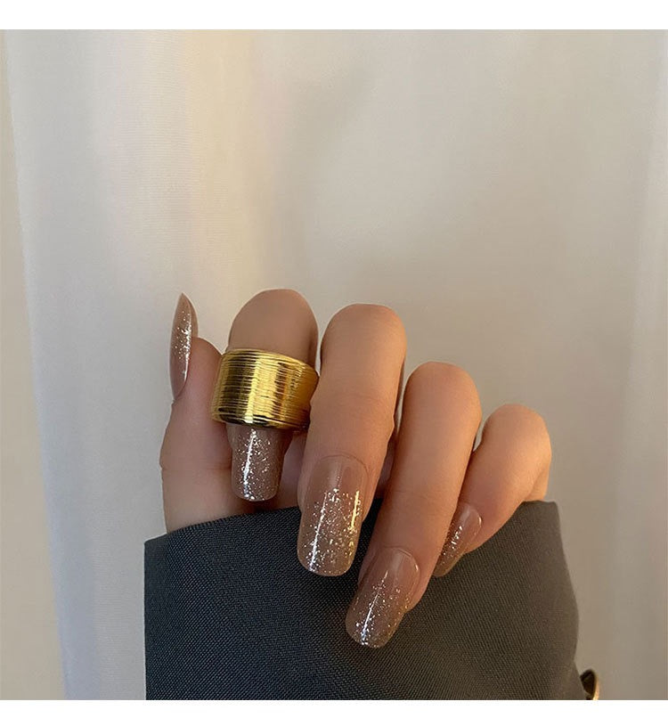Golden Ripple Ring