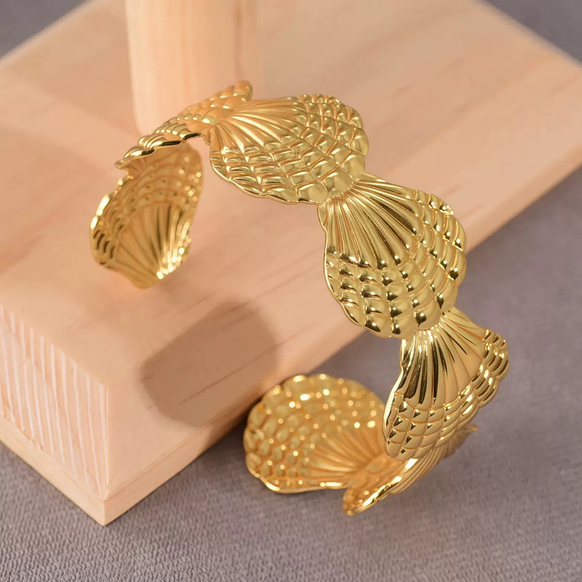 Golden Shell Cuff
