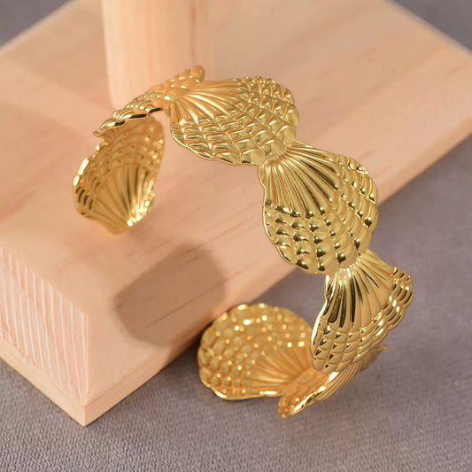 Golden Shell Cuff