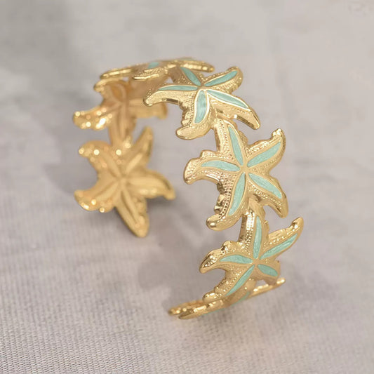 Green Starfish Bloom Cuff