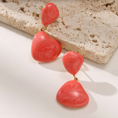 Heart Drop Earrings