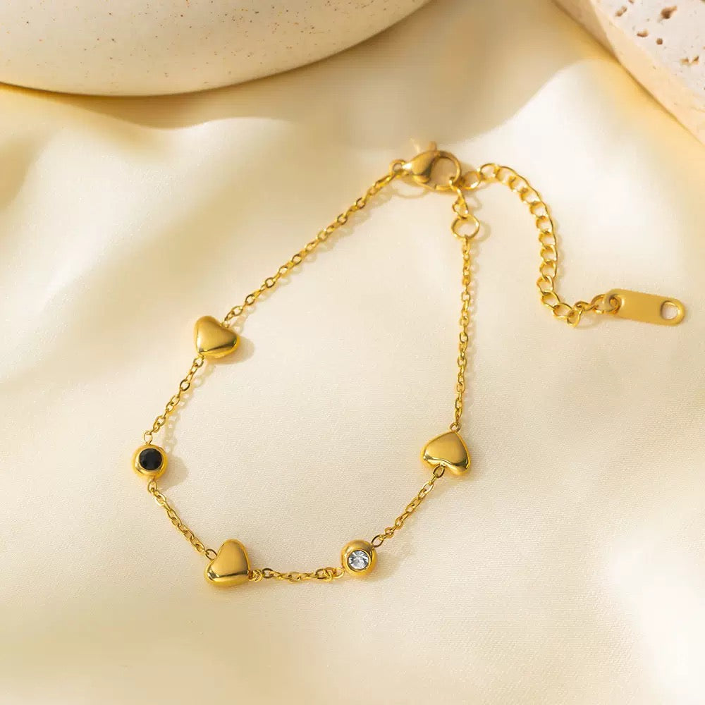Heart Charm Bracelet