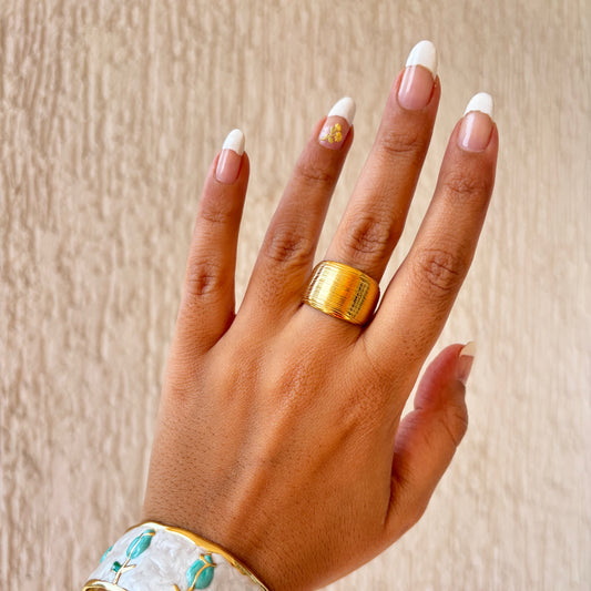 Golden Ripple Ring