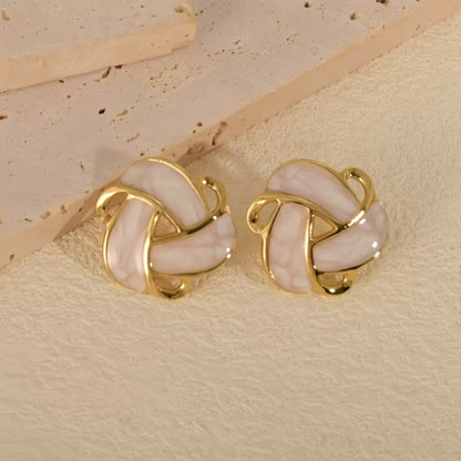 Ivory Swirl Studs