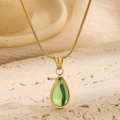 Jade Teardrop Necklace
