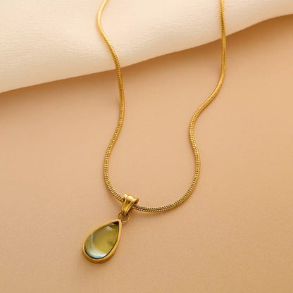 Jade Teardrop Necklace