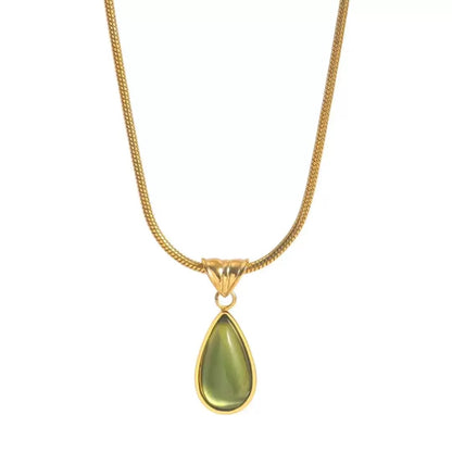 Jade Teardrop Necklace