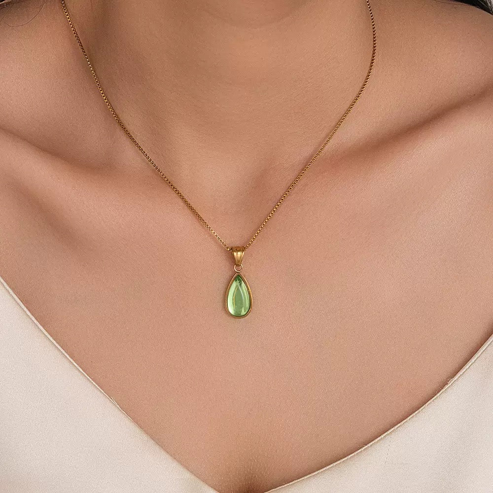 Jade Teardrop Necklace