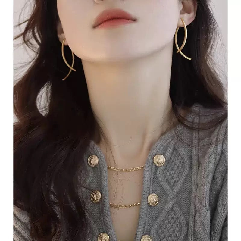 Korean Cross Earrings