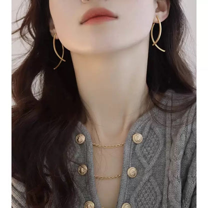 Korean Cross Earrings