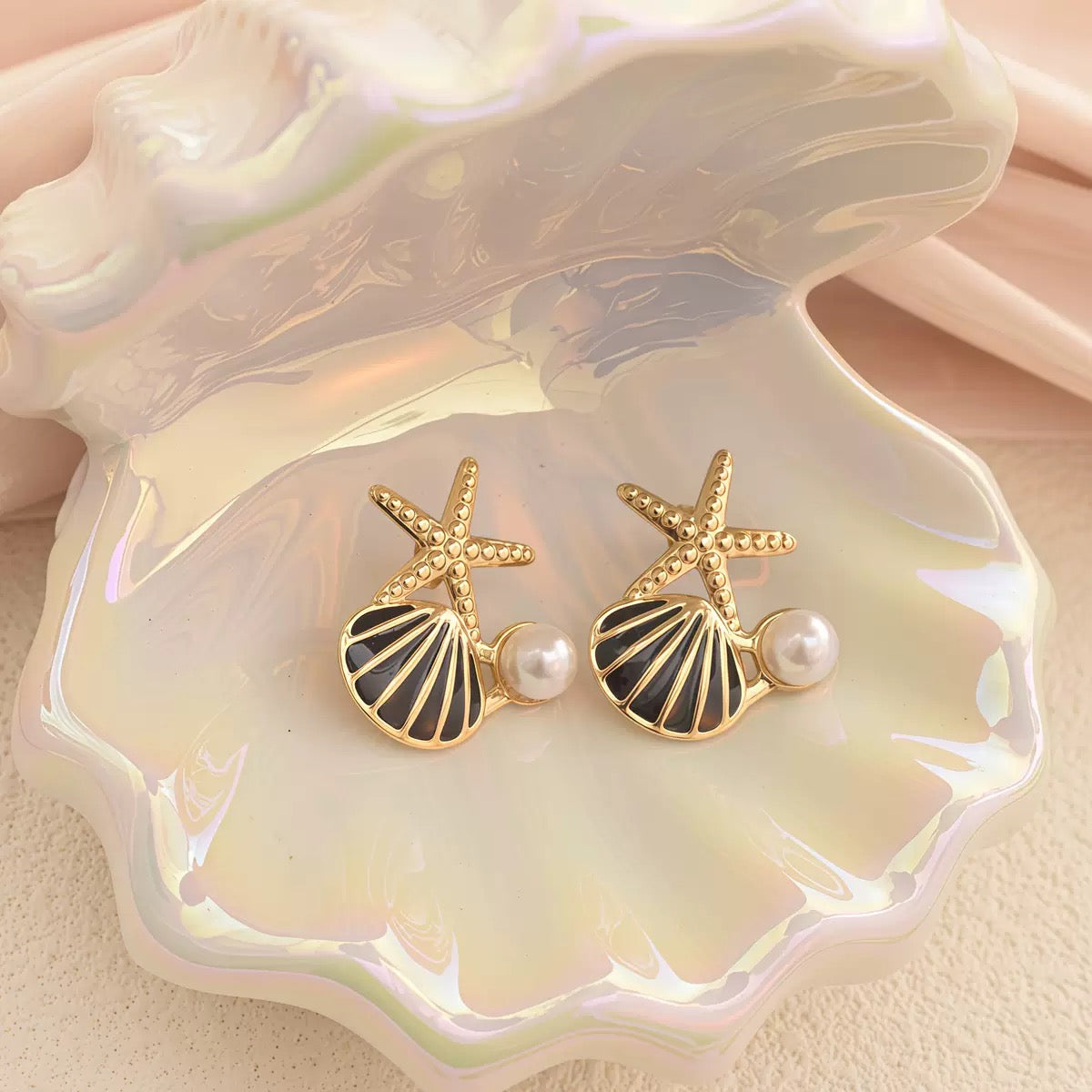 Shell & Star Studs