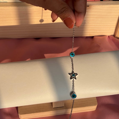 Silver Evil Eye Bracelet