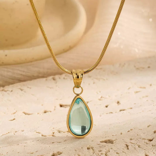 Turquoise Teardrop Necklace
