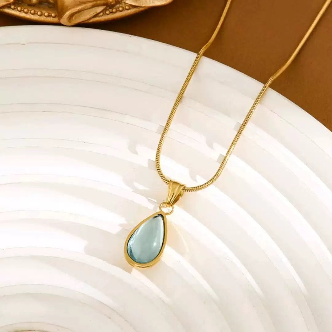 Turquoise Teardrop Necklace