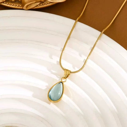Turquoise Teardrop Necklace