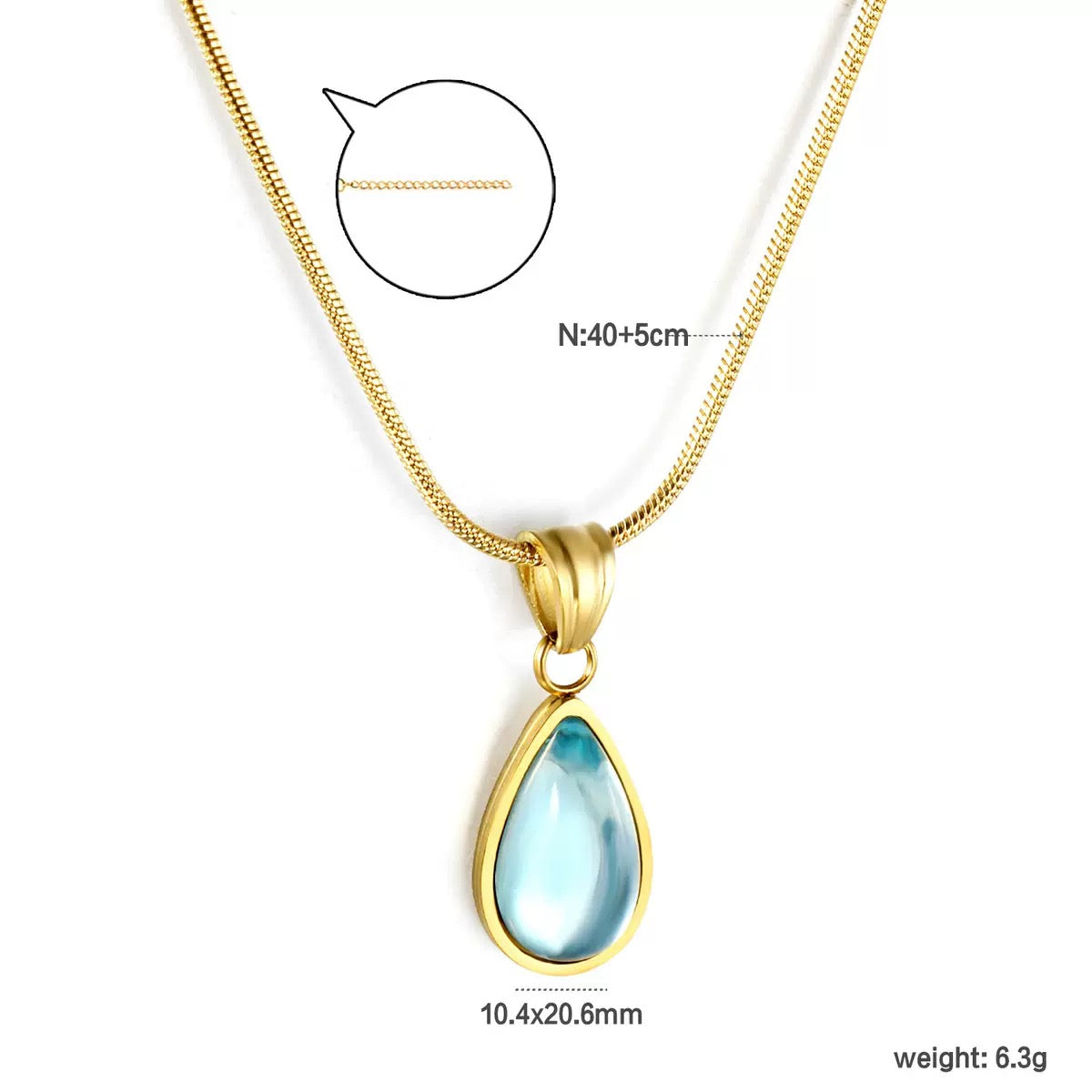 Turquoise Teardrop Necklace