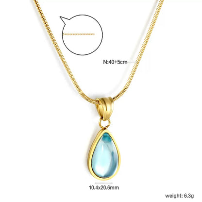 Turquoise Teardrop Necklace