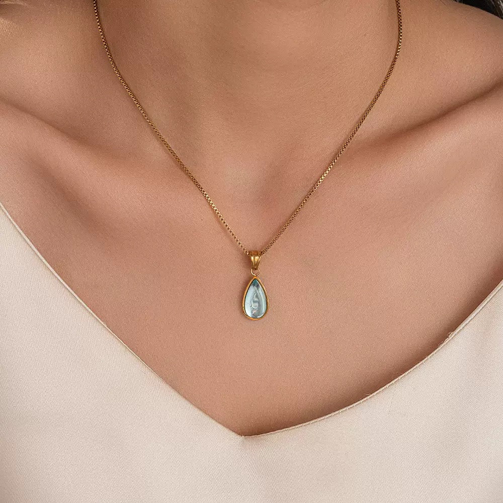 Turquoise Teardrop Necklace
