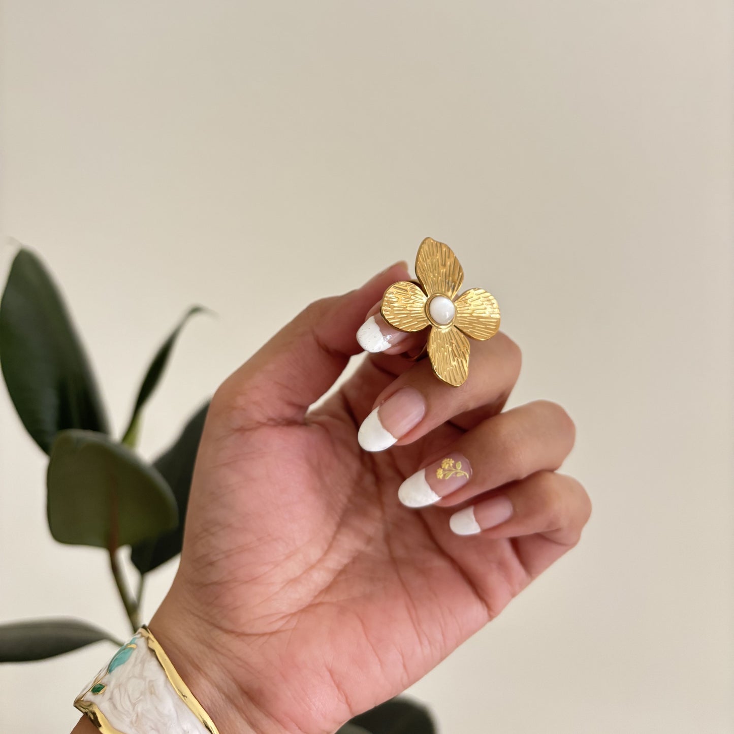 Golden Flower Ring