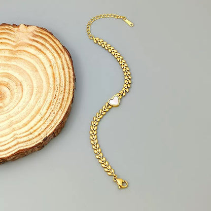 White Heart Bracelet