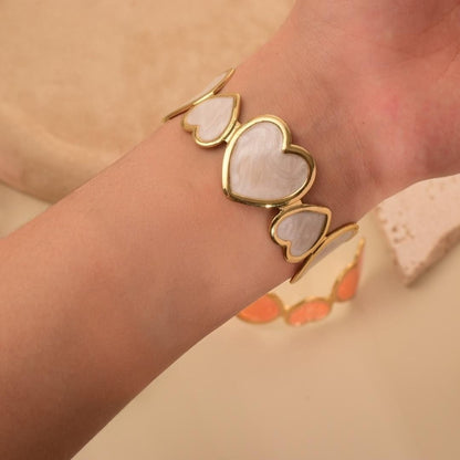 White Heart Cuff