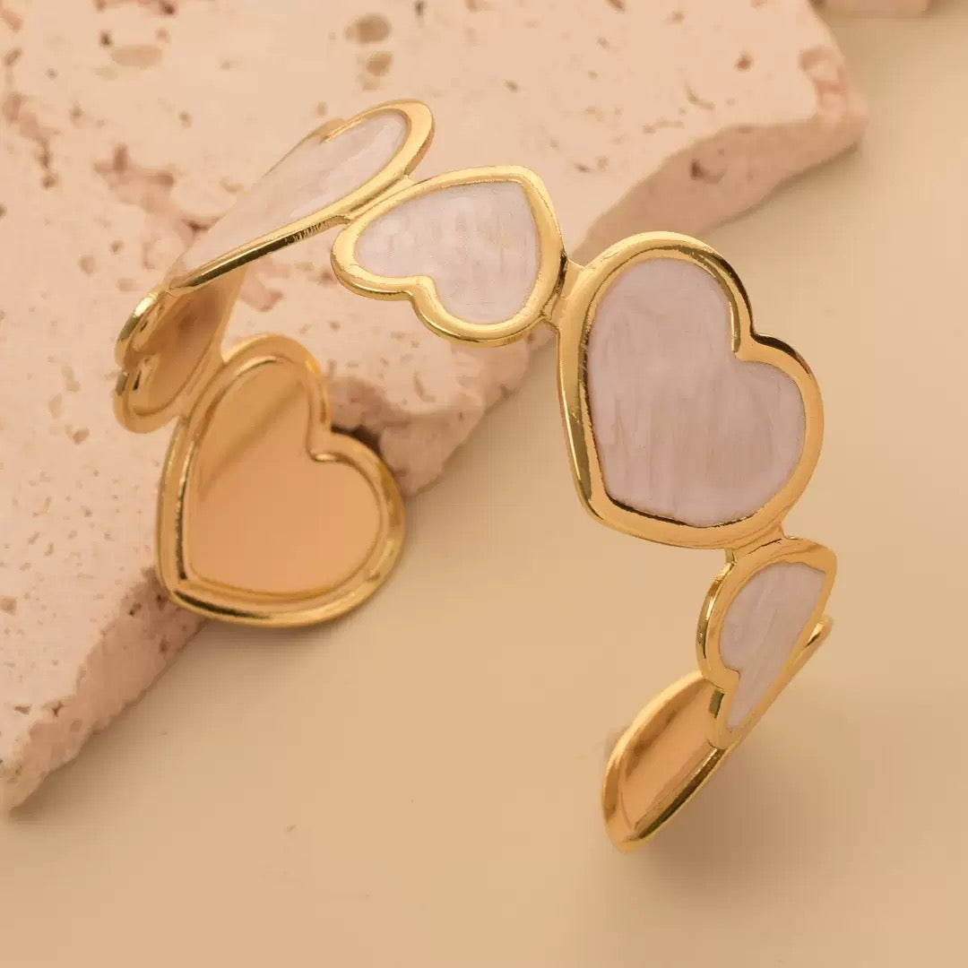 White Heart Cuff
